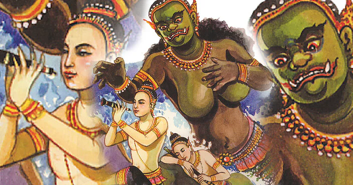 ภาพปกจากหนังสือนิทานคำกลอนอมตะแห่งสุนทรภู่ พระอภัยมณี ตอนหนีนางผีเสื้อสมุทร